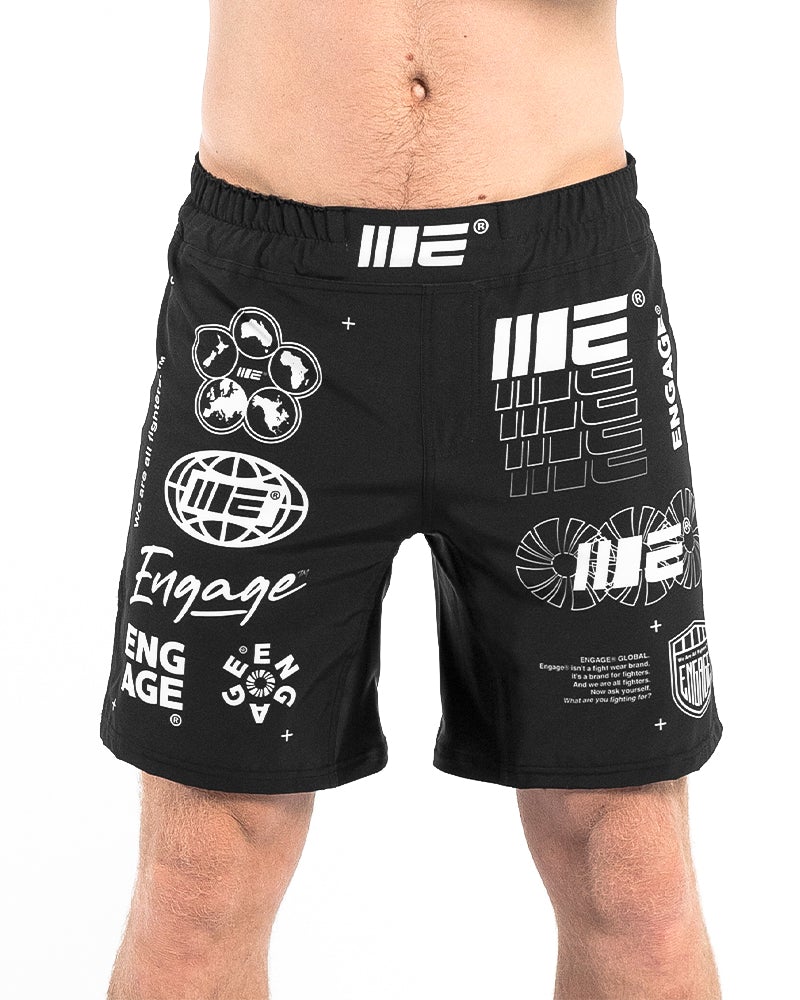 Engage Billboard MMA Grappling Shorts - Black - Image 5