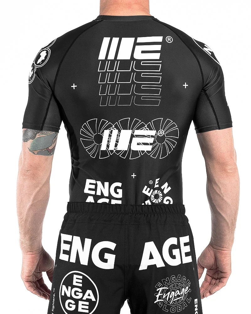 Engage Billboard Short Sleeve Rash Guard - Black - Image 5
