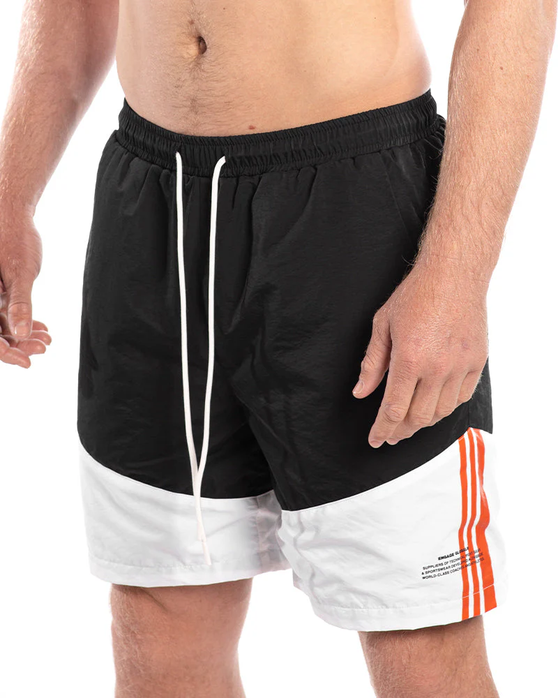 Engage Casual Block Shorts (Black/White) - Image 3