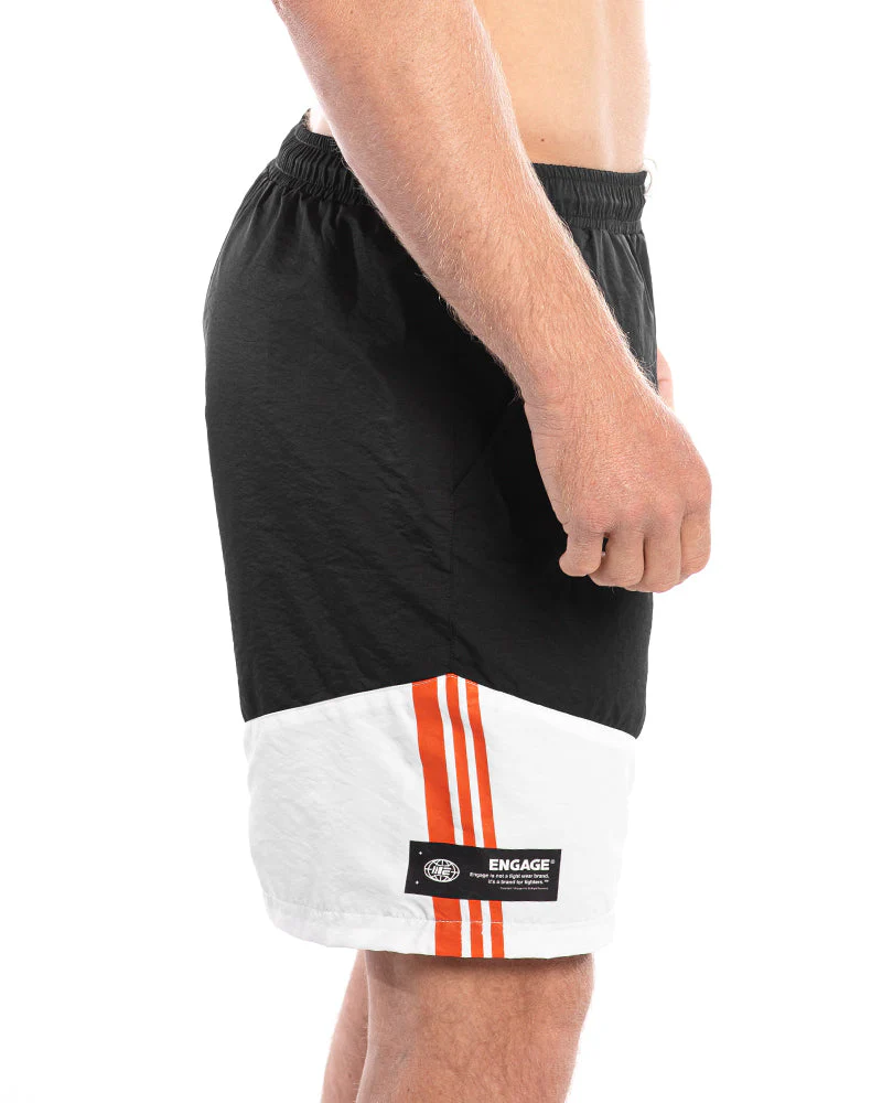 Engage Casual Block Shorts (Black/White) - Image 5