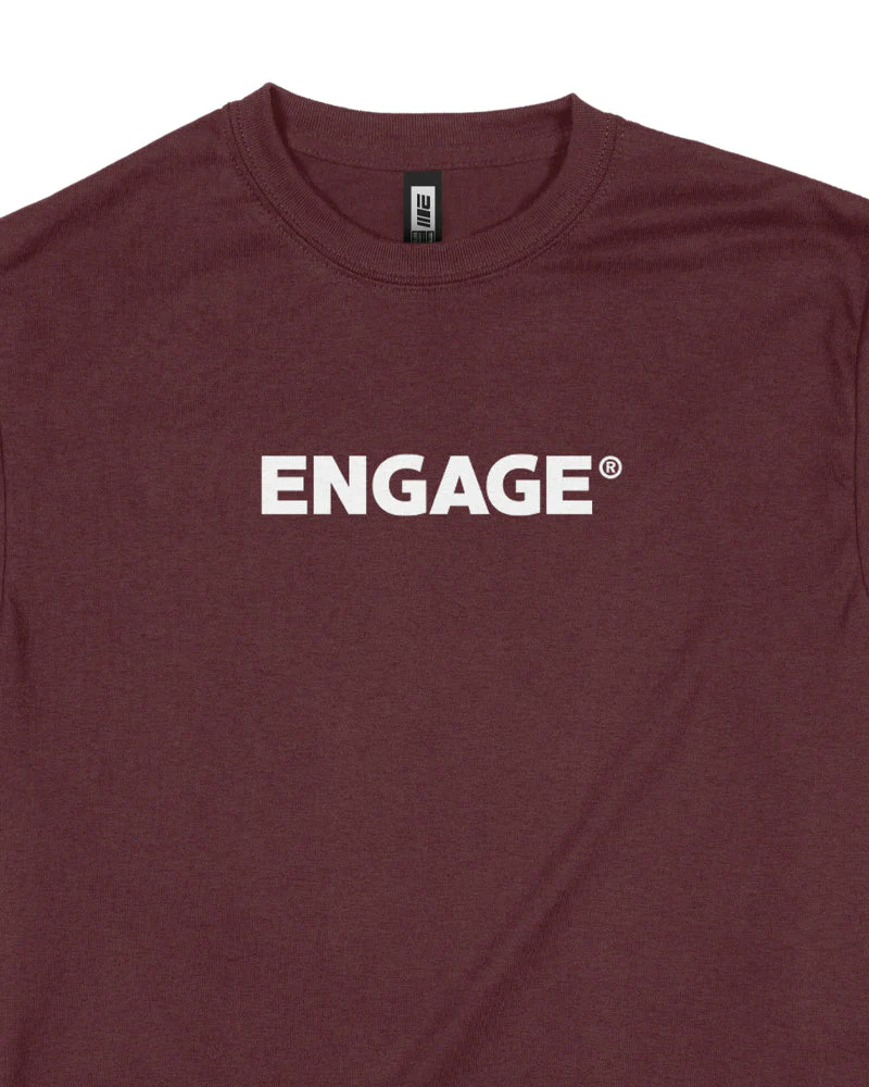 Engage Wordmark T-Shirt (Burgundy) - Image 3