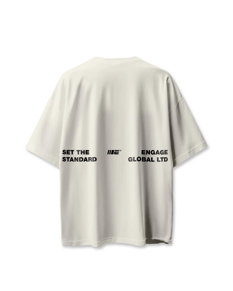 Set The Standard Oversized Training Tee (Off-White) - Image 3