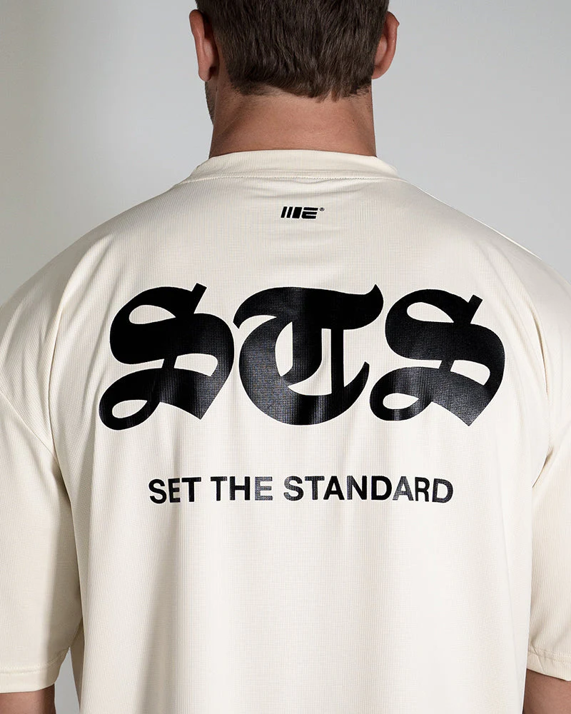 Set The Standard 'STS' Oversized Training Tee (Off-White) - Image 4