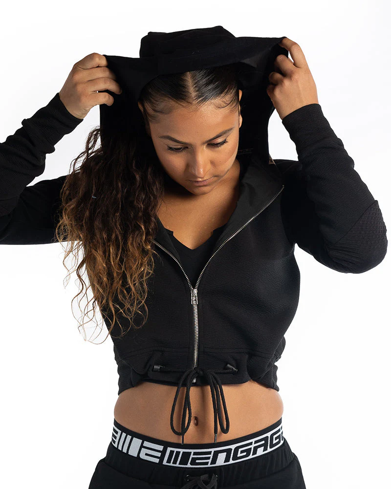 Engage Women's Zip Up Cropped Hoodie - Image 5