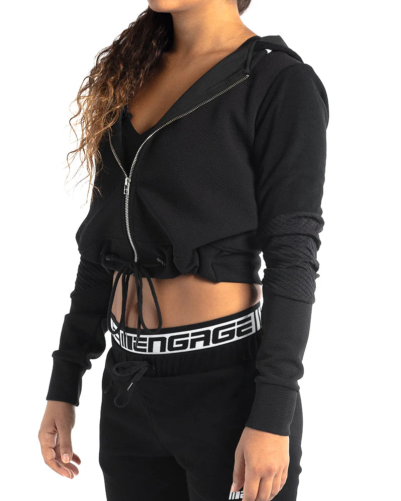 Engage Women's Zip Up Cropped Hoodie - Image 7